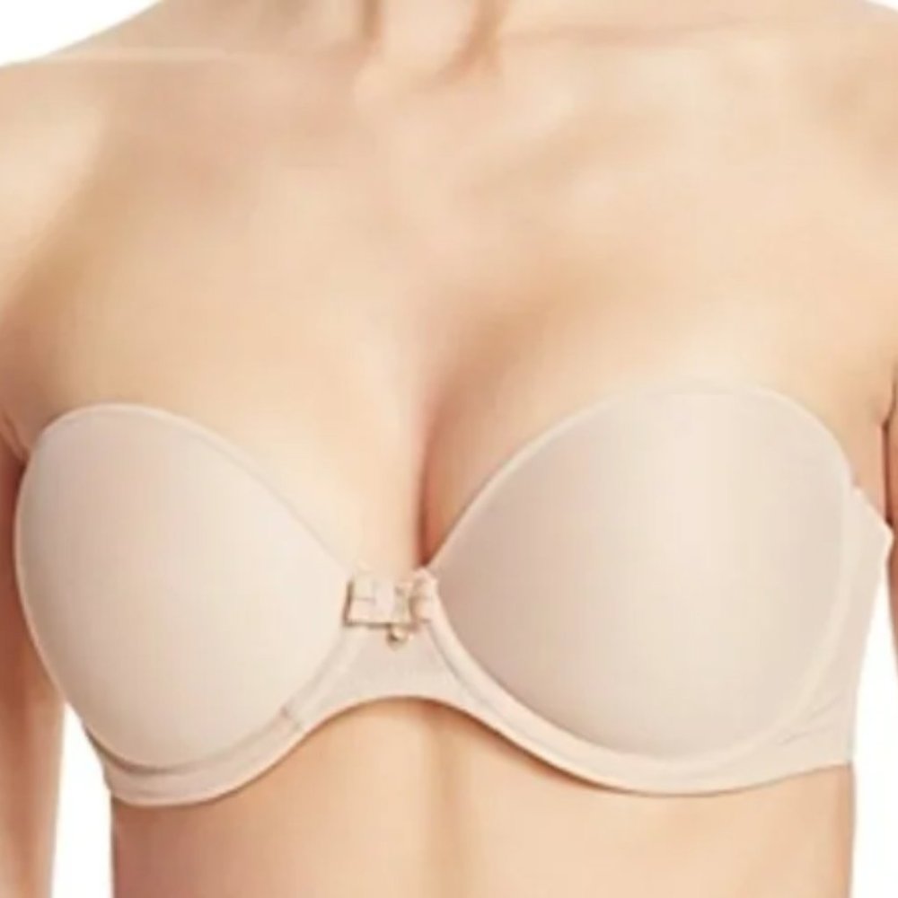 Chantelle 'Vous et Moi' Strapless Underwire Bra (NUDE - 34DDD)